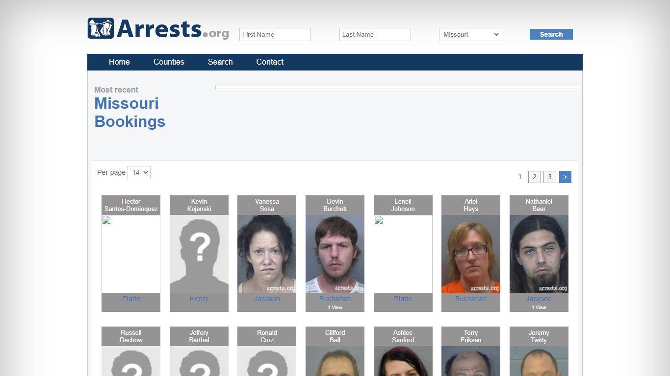 Missouri Arrests and Inmate Search